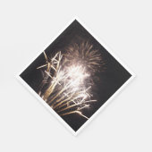 White and Gold Fireworks I Patriotic Celebration Serviette (Ecke)