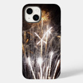 White and Gold Fireworks II Patriotic Celebration Case-Mate iPhone Hülle (Rückseite)