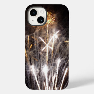 White and Gold Fireworks II Patriotic Celebration Case-Mate iPhone 14 Hülle