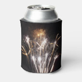 White and Gold Fireworks II Patriotic Celebration Dosenkühler (Kanne Rückseite)