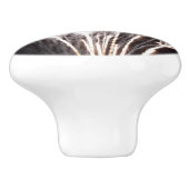 White and Gold Fireworks II Patriotic Celebration Keramikknauf (Seitenansicht)