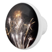 White and Gold Fireworks II Patriotic Celebration Keramikknauf (Rechts)