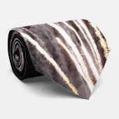 White and Gold Fireworks II Patriotic Celebration Krawatte (Gerollt)