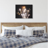 White and Gold Fireworks II Patriotic Celebration Leinwanddruck (Insitu (Schlafzimmer))