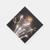 White and Gold Fireworks II Patriotic Celebration Serviette (Ecke)