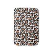 White and Gold Foil Cheetah - Leopard Muster Badematte (Vorderseite Vertikal)