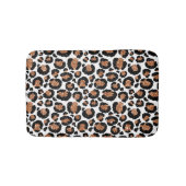 White and Gold Foil Cheetah - Leopard Muster Badematte (Vorderseite)