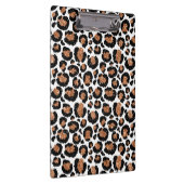 White and Gold Foil Cheetah - Leopard Muster Klemmbrett (Rechts)