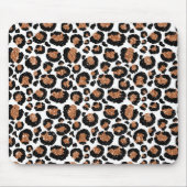 White and Gold Foil Cheetah - Leopard Muster Mousepad (Vorne)
