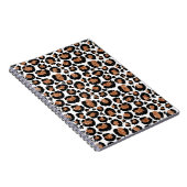 White and Gold Foil Cheetah - Leopard Muster Notizblock (Rechte Seite)