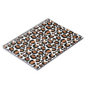 White and Gold Foil Cheetah - Leopard Muster Notizblock (Linke Seite)