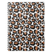 White and Gold Foil Cheetah - Leopard Muster Notizblock (Vorderseite)
