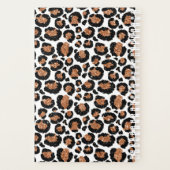 White and Gold Foil Cheetah - Leopard Muster Planer (Rückseite)