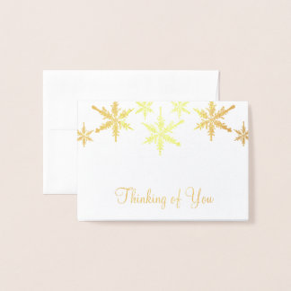 White and Gold Foil Snowflake Denken Sie an Ihre K Folienkarte