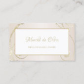 White and Gold Glitzer Filigree Beauty Boutique Visitenkarte (Vorderseite)