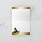 White and Gold High Heel Shoe Vielen Dank Karten (Innenseite)