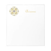 White and Gold Imitate Diamond Notizblock (Vorderseite)
