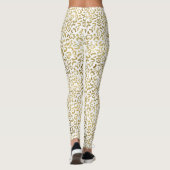 White and Gold Leopard Print Leggings (Rückseite)