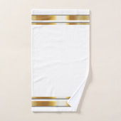 White and Gold Lilie Elegant Badhandtuch Set (Handtuch)