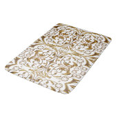 White and Gold Luxury Bath Mat Badematte (Schrägansicht)