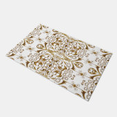 White and Gold Luxury Door Mat Fußmatte (Schrägansicht)