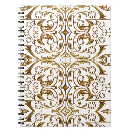 White and Gold Luxury Notebook Notizblock (Vorderseite)
