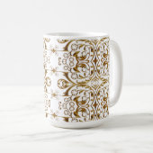 White and Gold Luxury Tasse (VorderseiteRechts)