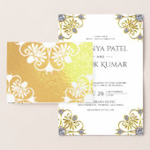 White and Gold Mandala Indian Wedding Einladung (Anzeige)