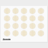 White and Gold Mandala Round Sticker (Blatt)