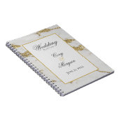 White and Gold Marbling Wedding Planner Notebook Notizblock (Rechte Seite)