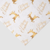 White and Gold Merry Christmas Word Art Seidenpapier (Ausschnitt)