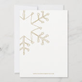 White and Gold Moderne Feiertage Einladung (Rückseite)