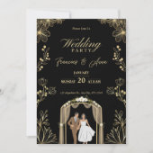 White and Gold Nikkah Einladung Digital Islamic I (Vorderseite)