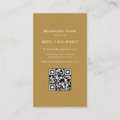 White and Gold Paint Swirl Design – Custom Visitenkarte (Rückseite)