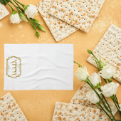 White and Gold Pessach Sever Geschirrtuch