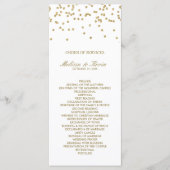 White and Gold Polka-Dots Order of Services Programm (Vorderseite)