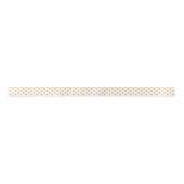White and Gold Polka Dots Satin Ribbon Satinband (Vorderseite)