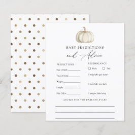 White and Gold Pumpkin Baby Advice and Predictions