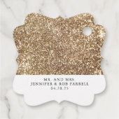 White and Gold Pumpkins Fall Danke Geschenkanhänger (Rückseite)