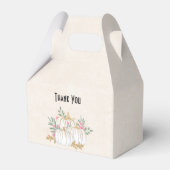 White and Gold Pumpkins Wasserfarbe Vielen Dank Geschenkschachtel (Vorderseite)