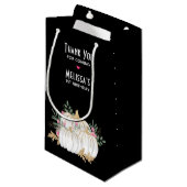 White and Gold Pumpkins Wasserfarbe Vielen Dank Kleine Geschenktüte (Vorderseite Schrägansicht)