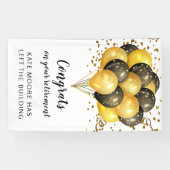 White and Gold Retirement Banner (Horizontal)