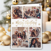 White and Gold Snowflake 6 Fotocollage Weihnachten