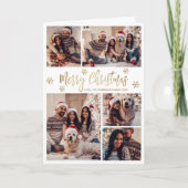 White and Gold Snowflake 6 Fotocollage Weihnachten (Vorderseite)