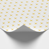 White and Gold Stars - Wrapping Paper Geschenkpapier (Ecke)