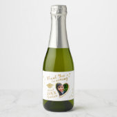 White and Gold Vielen Dank Class 2025 Abschluss Schaumweinetikett (Vorderseite)