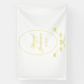 White and Gold Wedding Banner (Vertikal)