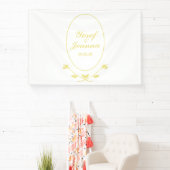 White and Gold Wedding Banner (InSitu)
