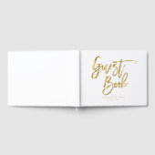 White and Gold Wedding Gästebuch (Voll)