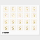 White and Gold Wedding Sticker (Blatt)